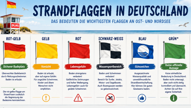 Was bedeuten die Strandflaggen?