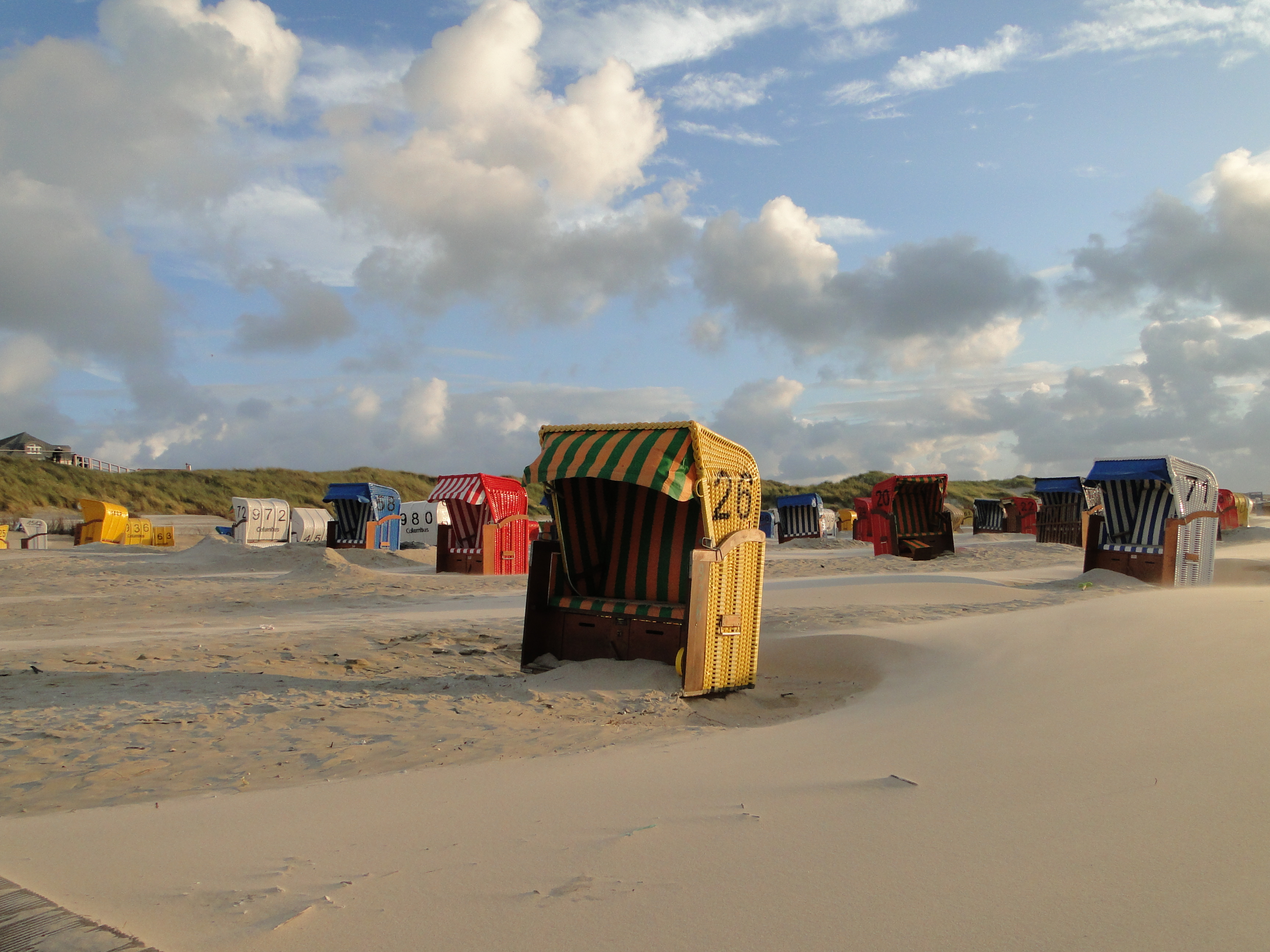 Strandkorb an der Nordsee