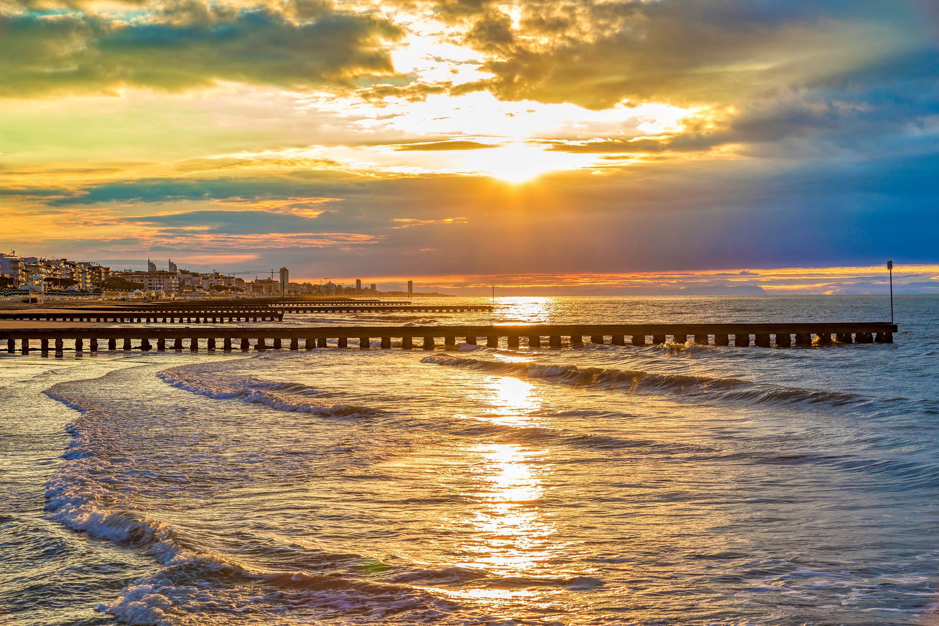 Sonnenaufgang am Lido di Jesolo