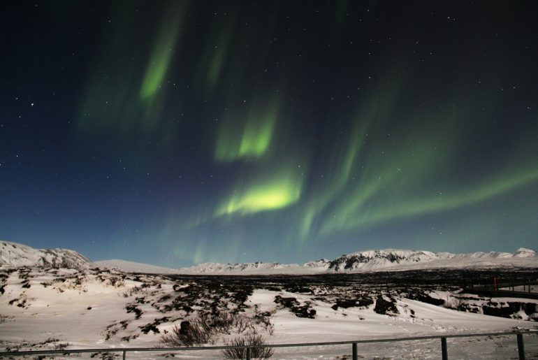 Nordlicht in Reykjavik