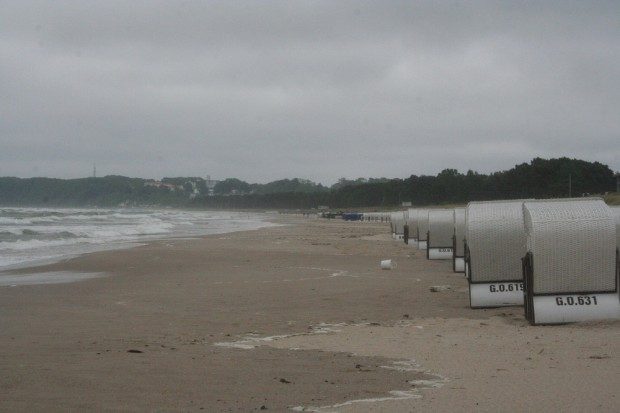 Rügener Strand im Regen