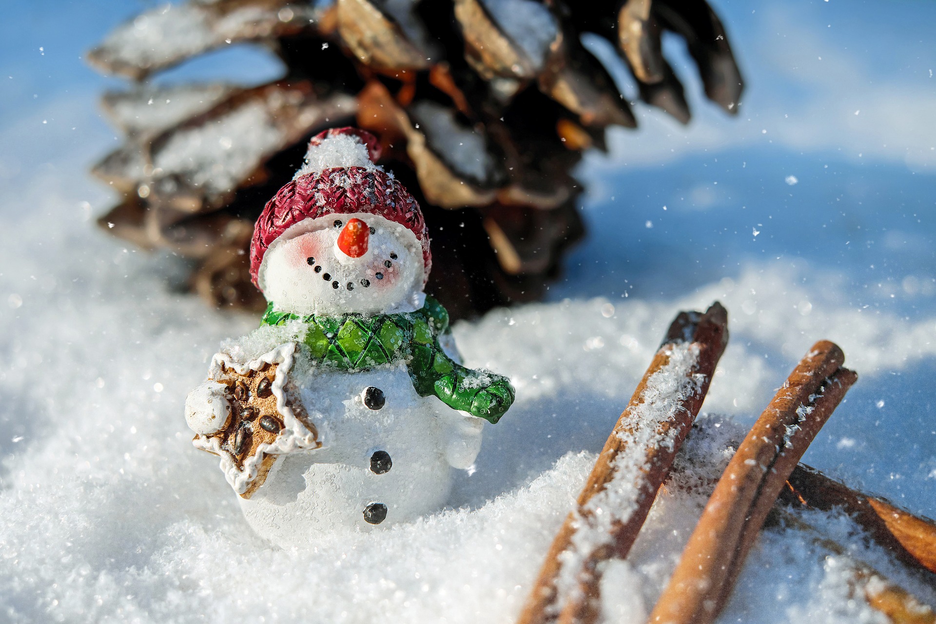 Schneemann Deko im Ferienhaus